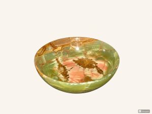 Onyx Multi Green Bowl 8Inch - Khan Brothers Onyx Handicrafts